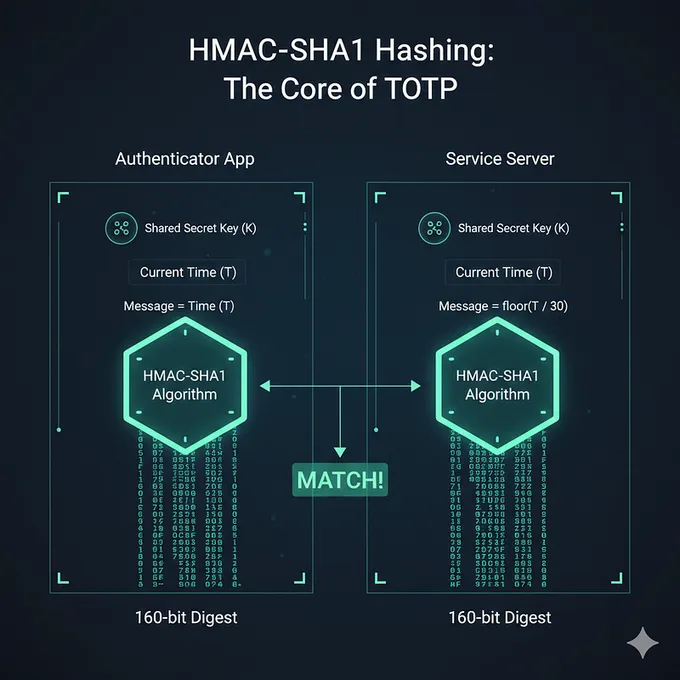 Hashing of secrets diagram